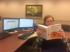 Woman studying keyword research