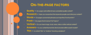 important elements for onpage seo